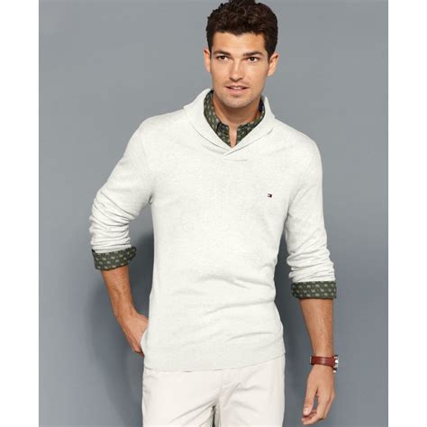 tommy hilfiger white sweater men.